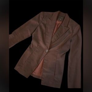 Express Red Black single button Blazer jacket stretch 1/2